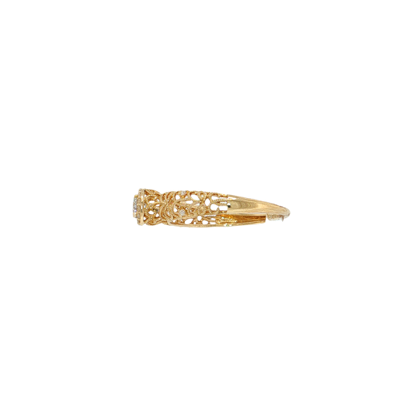 14K Yellow Gold Vintage Look Natural Diamond Ring .27CTW Image 2 West and Company Auburn, NY