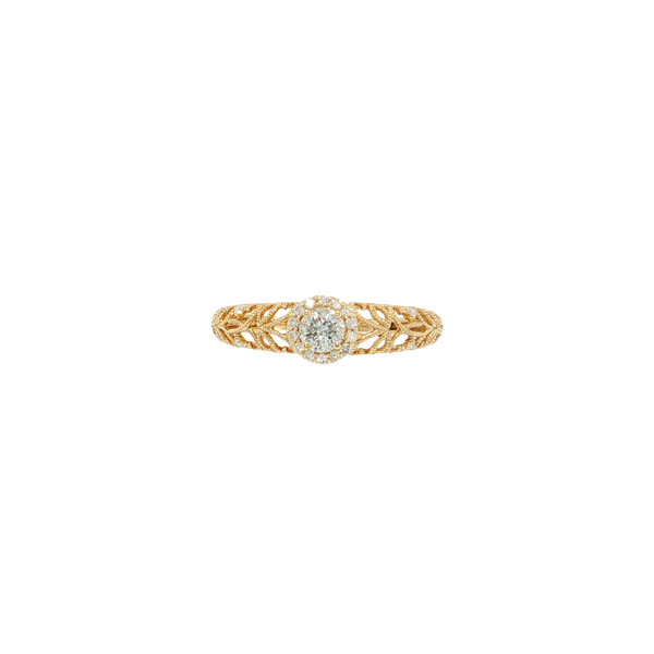 14K Yellow Gold Vintage Look Natural Diamond Ring .27CTW West and Company Auburn, NY