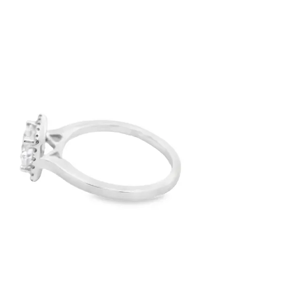 18K White Gold Diamond Halo Semi-Mount Image 2 West and Company Auburn, NY