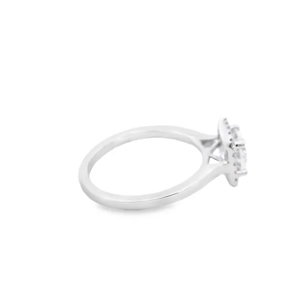 18K White Gold Diamond Halo Semi-Mount Image 4 West and Company Auburn, NY