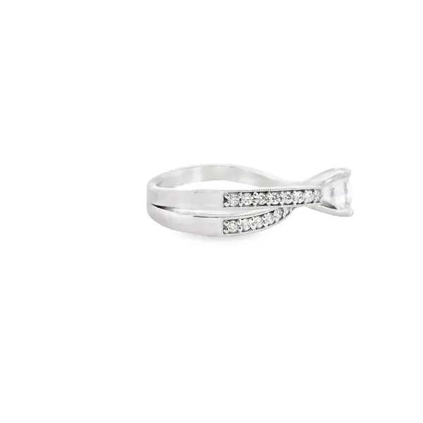 West and Company Signature Series Custom Cross-Over Design Diamond Semi-Mount With Milgrain Detail Image 4 West and Company Auburn, NY