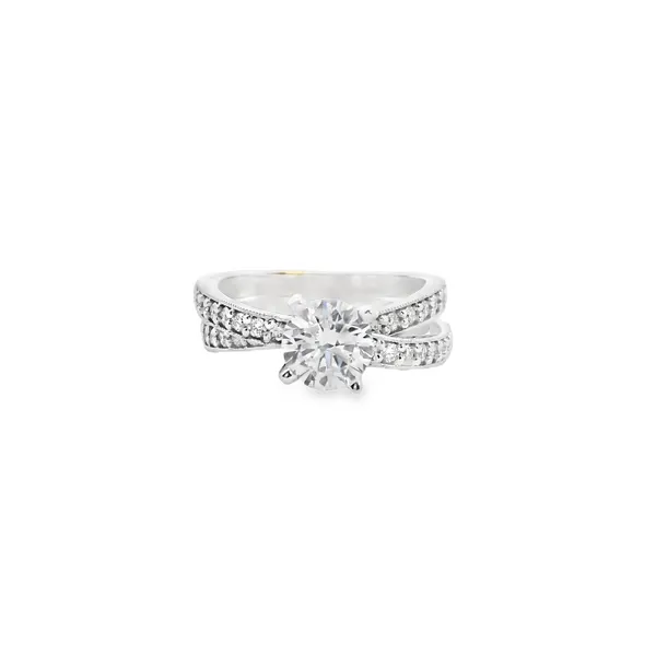 West and Company Signature Series Custom Cross-Over Design Diamond Semi-Mount With Milgrain Detail West and Company Auburn, NY