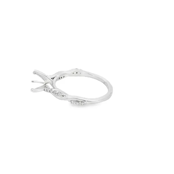 14K White Gold Twist -Style Diamond Semi -Mount Image 2 West and Company Auburn, NY