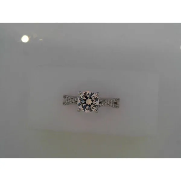 18K White Gold Twist-Diamond Semi-Mount (.26CTW) West and Company Auburn, NY