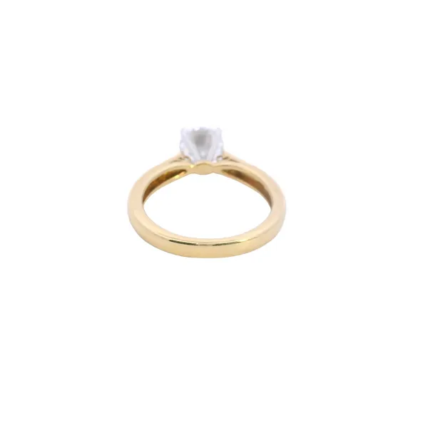 18K Yellow Gold Cathedral Solitaire Mounting Image 3 West and Company Auburn, NY