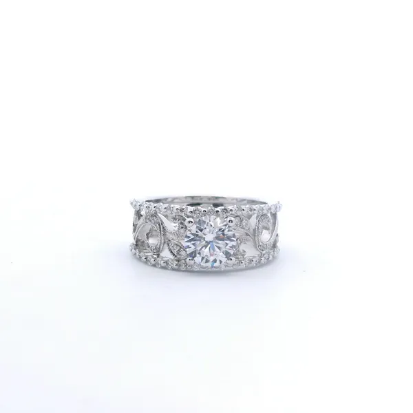 18K White Gold Semi-Mount Diamond (VS/SI) 0.48CTW (Center Stone Sold Seperately) West and Company Auburn, NY
