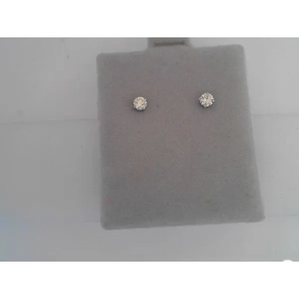 14K White Gold .25ctw Diamond Stud Earrings West and Company Auburn, NY