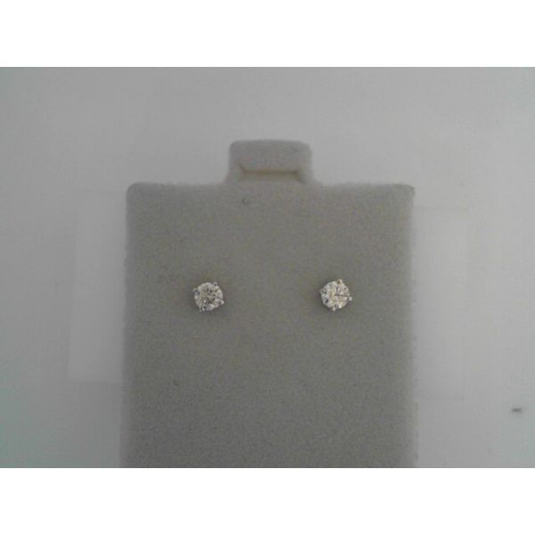 14K White Gold 1/3CTW Diamond Stud Earrings West and Company Auburn, NY