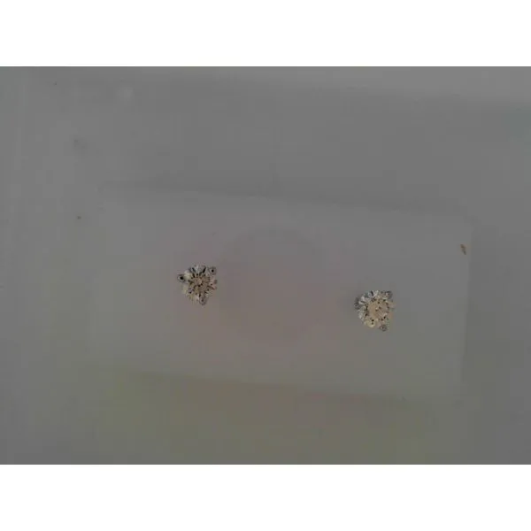 14K White Gold .75CTW LABORATORY GROWN Diamond Stud Earrings in Martini Settings West and Company Auburn, NY