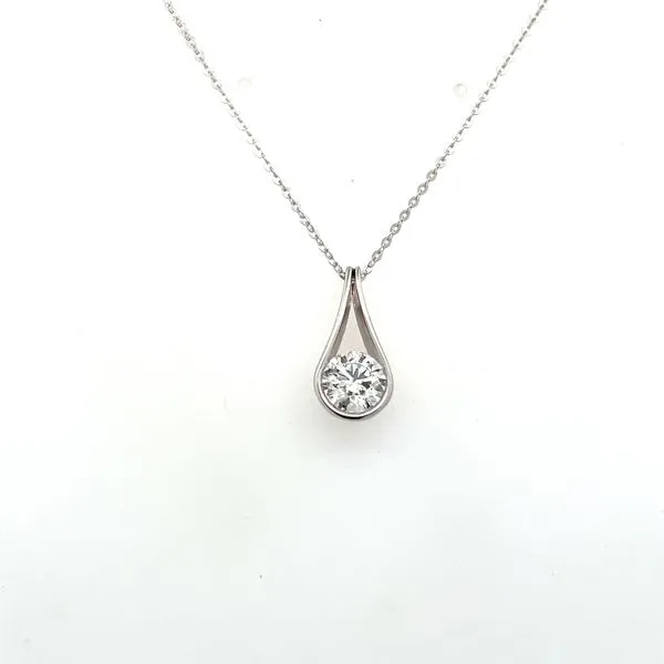 West and Co. Custom Diamond Pendant 1.21CT in 14K White Gold West and Company Auburn, NY