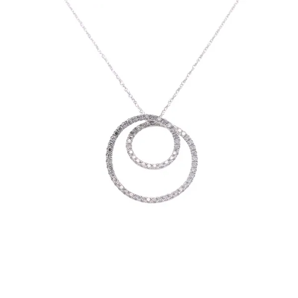 18K White Gold Diamond Swirl Pendant .28CTW West and Company Auburn, NY