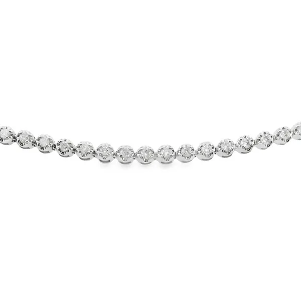 10K White Gold 1.00CTW Diamond Tennis Bracelet with Safety Locking Closure **Special Price -Originally $1195 West and Company Auburn, NY