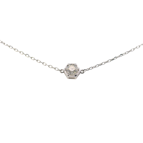 14K White Gold Honeycomb Style Diamond Bracelet .20CT West and Company Auburn, NY