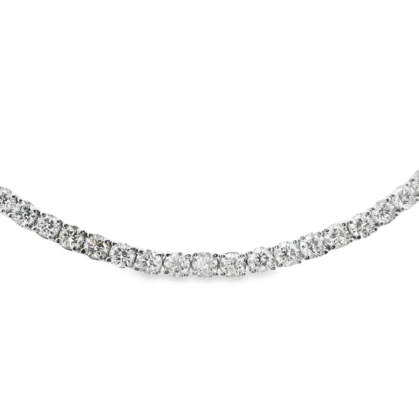 14K White Gold 5.00CTW Diamond Line Style Bracelet With Safety Lock West and Company Auburn, NY