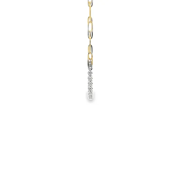 14K TT Diamond Paperclip Bracelet Image 2 West and Company Auburn, NY