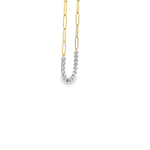 14K TT Diamond Paperclip Bracelet Image 3 West and Company Auburn, NY