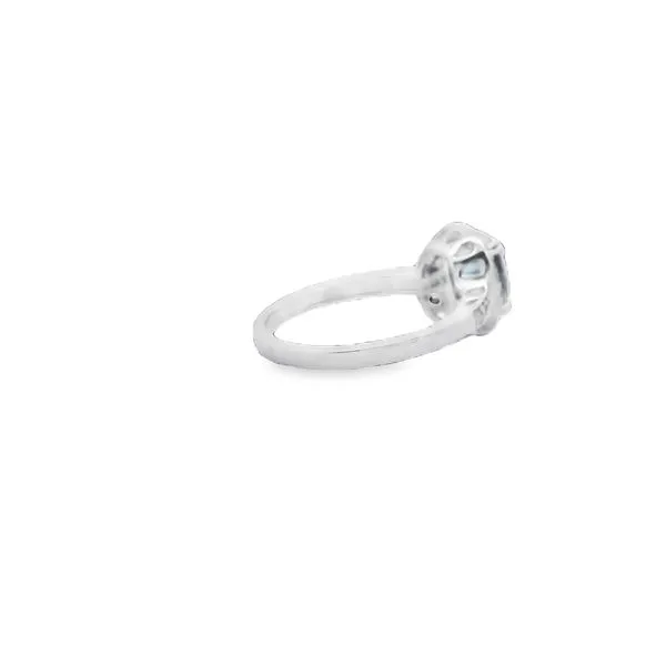 14K White Gold Oval Sapphire and Diamond Ring Image 4 West and Company Auburn, NY