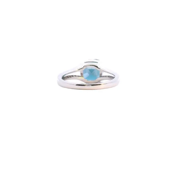 14K White Gold 3.67CTW Created Alexandrite Ring with Diamond Split Shank (.19TDW) Image 4 West and Company Auburn, NY