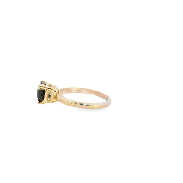 14K Yellow Gold 7mm Cushion Cut Smoky Quartz Ring Image 2 West and Company Auburn, NY