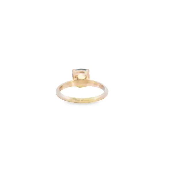 14K Yellow Gold 7mm Cushion Cut Smoky Quartz Ring Image 3 West and Company Auburn, NY