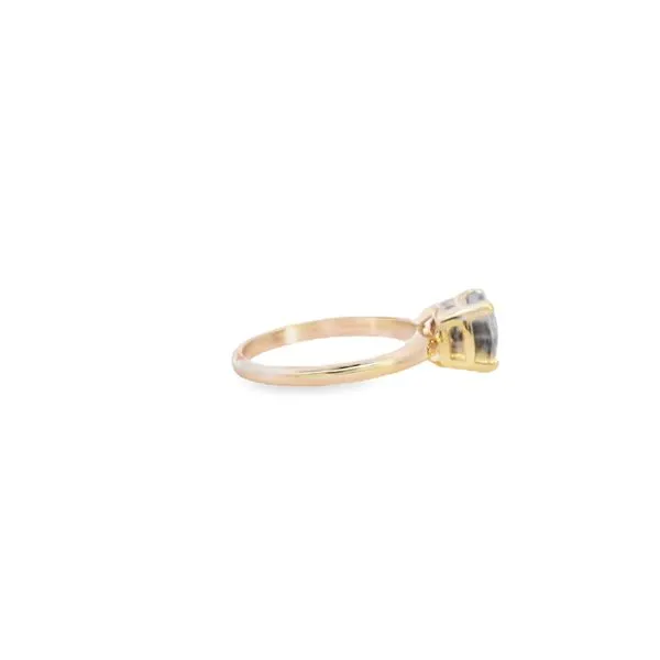 14K Yellow Gold 7mm Cushion Cut Smoky Quartz Ring Image 4 West and Company Auburn, NY