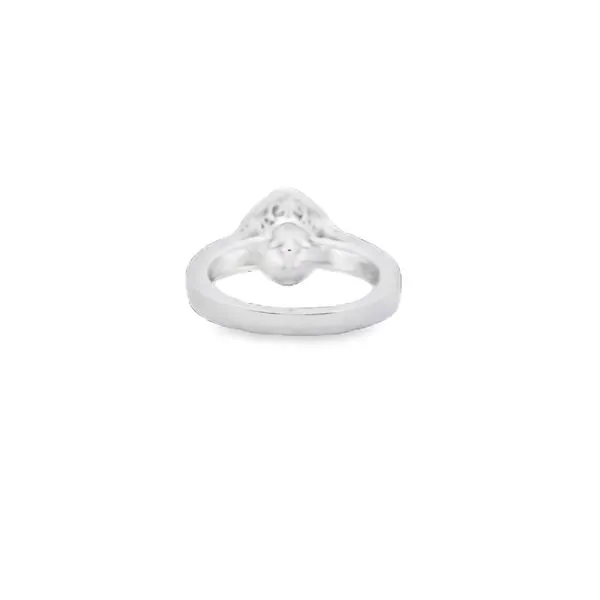 18K White Gold Morganite and Diamond Ring with Rose Gold Claw Prongs (1.09Morganite .30TDW) Image 3 West and Company Auburn, NY
