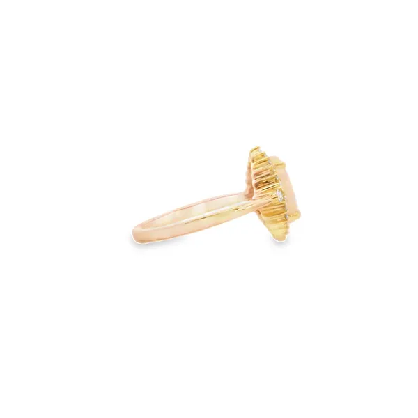 14K Yellow Gold Opal and Diamond Ring Image 3 West and Company Auburn, NY