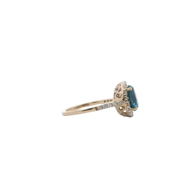 14K Yellow Gold London Blue Topaz Ring Image 3 West and Company Auburn, NY