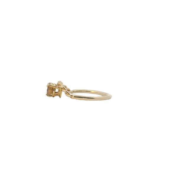14K Yellow Gold Created Color Change Lusterine Twist Band Ring Image 2 West and Company Auburn, NY