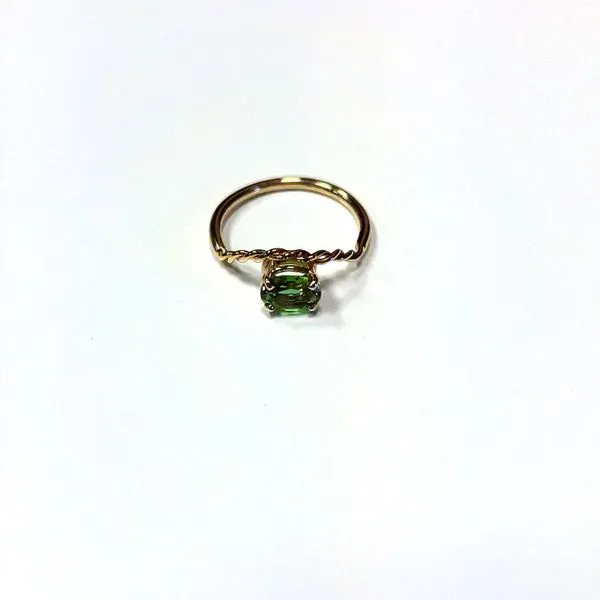 14K Yellow Gold Created Color Change Lusterine Twist Band Ring West and Company Auburn, NY
