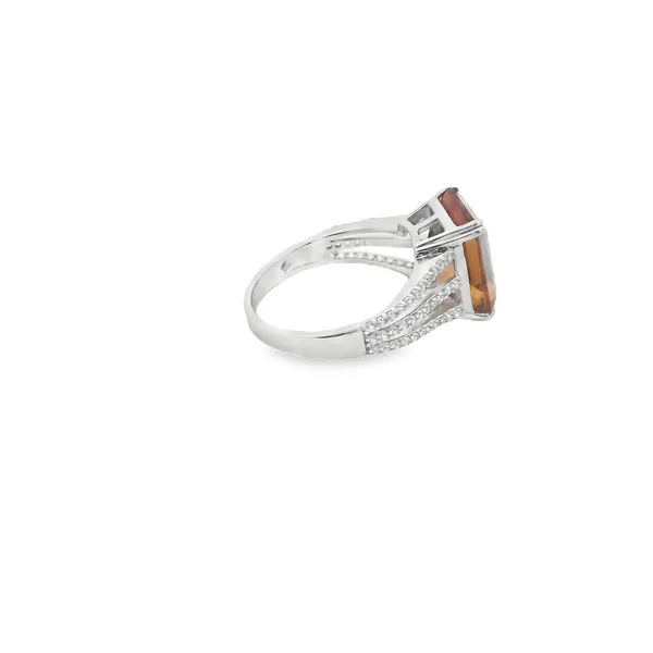 Sterling Silver Emerald Cut Lusterine Ring Image 5 West and Company Auburn, NY