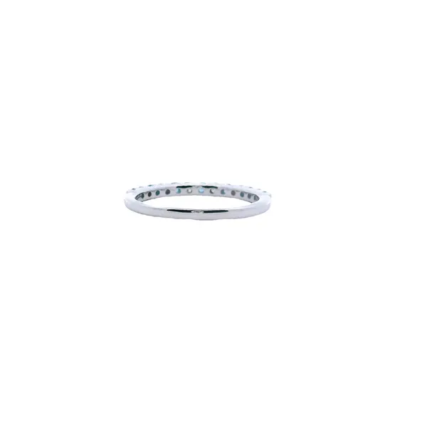 14K White Gold Created Alexandrite and Diamond Band Image 2 West and Company Auburn, NY