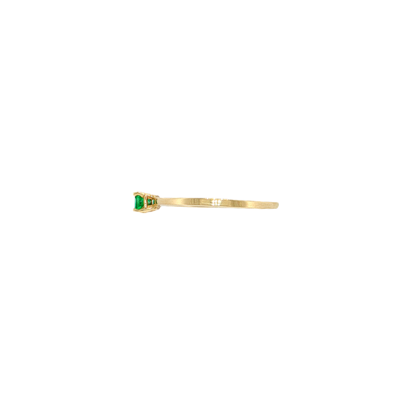 14K Yellow Gold East West Emerald Ring Image 2 West and Company Auburn, NY