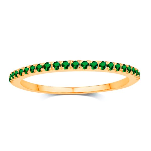 14K Yelow Gold Emerald Band Ring West and Company Auburn, NY