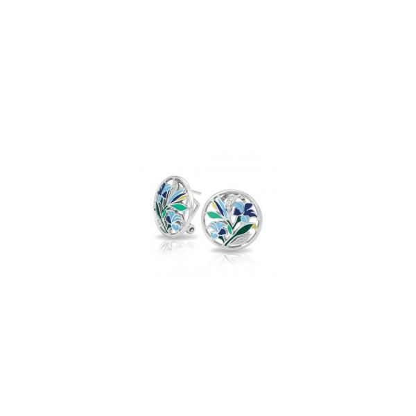 Silver Enamel Morning Glory Earrings 001-210-00068 Auburn | West and  Company | Auburn, NY