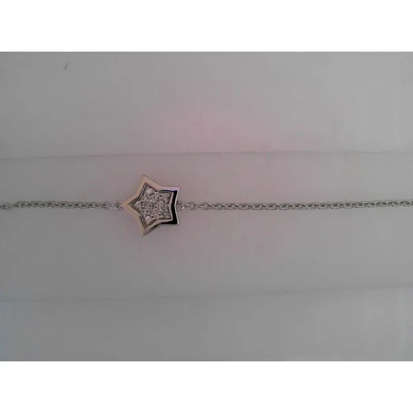 Sterling Silver White Sapphire Adjustable Star Bracelet West and Company Auburn, NY