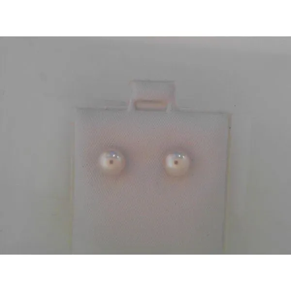 14K White Gold Akoya Pearl Earrings Image 2 West and Company Auburn, NY