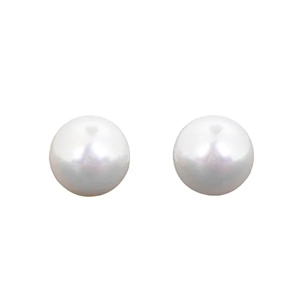 14K White Gold Akoya Pearl Earrings West and Company Auburn, NY