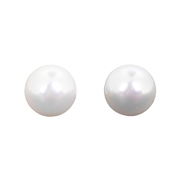 14K White Gold Freshwater Pearl Earrings West and Company Auburn, NY