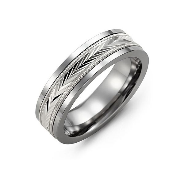 Wedding Band in Colbalt and Sterling SIlver West and Company Auburn, NY