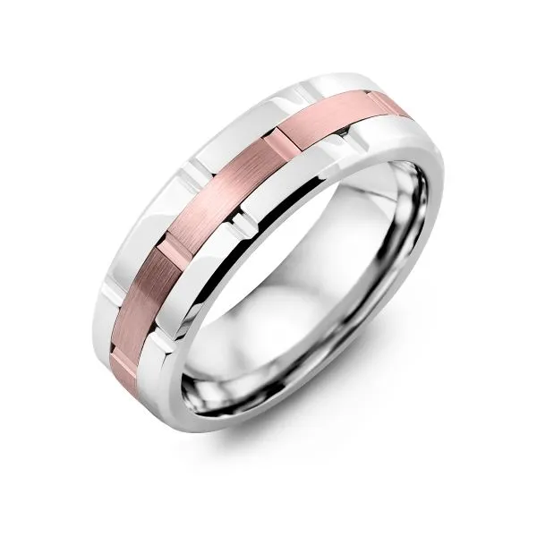 Wedding Band in Colbalt and 14K Rose Gold West and Company Auburn, NY