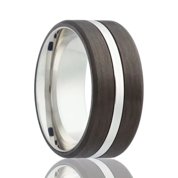 8mm Cobalt and Carbon Fiber Band Size 8 West and Company Auburn, NY