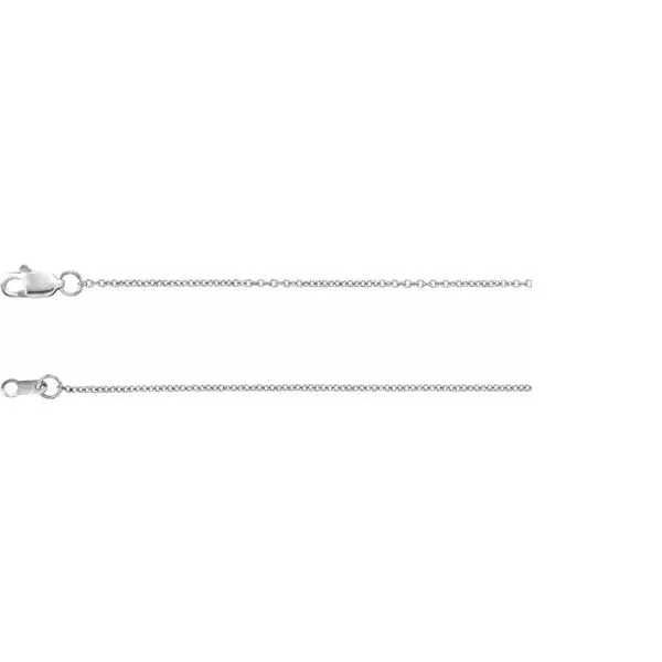 14K White Gold 16 Inch Cable Chain West and Company Auburn, NY