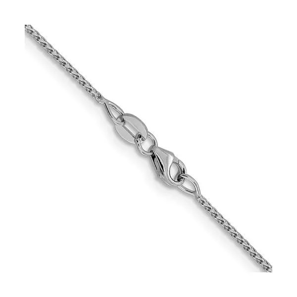 14K White Gold 18 inch 1mm Diamond Cut Open Franco Chain West and Company Auburn, NY