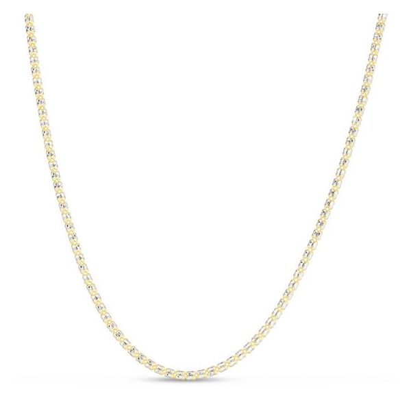 14K Two Tone Gold 2.7mm Fancy Ice Chain with Lobster Clasp West and Company Auburn, NY