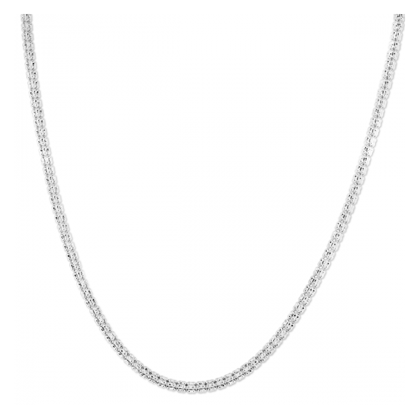 14K White Gold 3.14mm Fancy Ice Chain with Lobster Clasp West and Company Auburn, NY