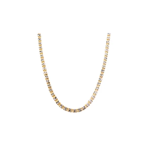 14K Two Tone Gold 2.7mm Fancy Ice Chain with Lobster Clasp West and Company Auburn, NY