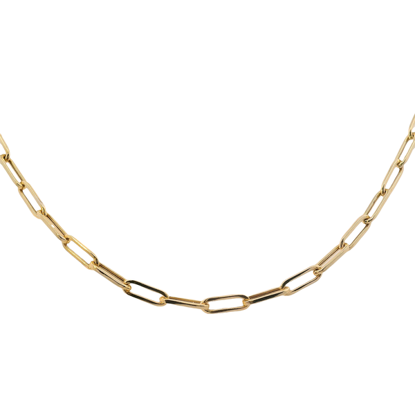 18K Yellow Gold Paperclip Chain 18 Inches West and Company Auburn, NY