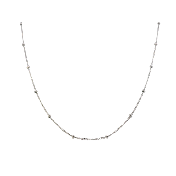 14K Yellow Gold Beaded Curb Chain Necklace - 18 inches West and Company Auburn, NY