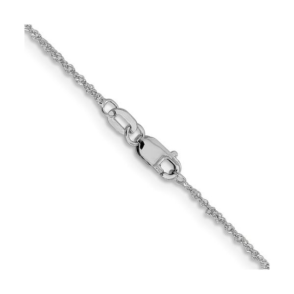 14K White Gold 1mm 18 Inch Sparkle Singapore Chain West and Company Auburn, NY